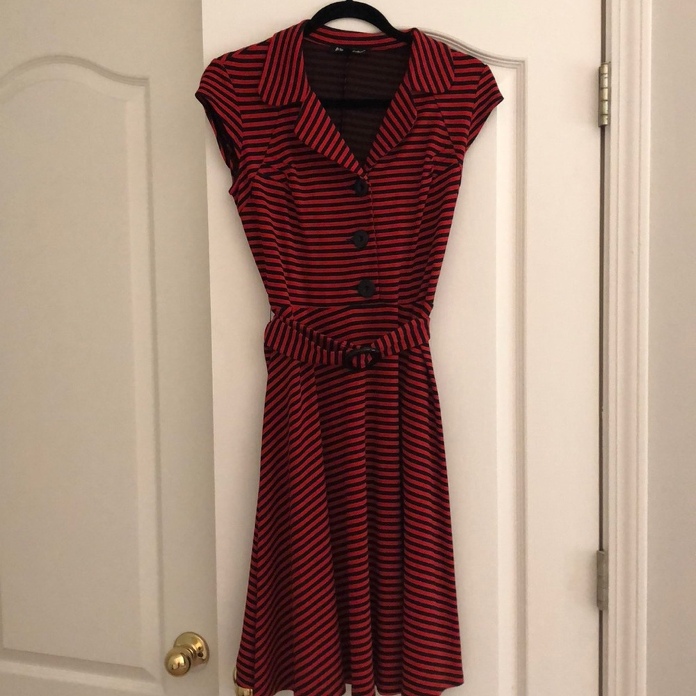 Betsey Johnson striped collared dress